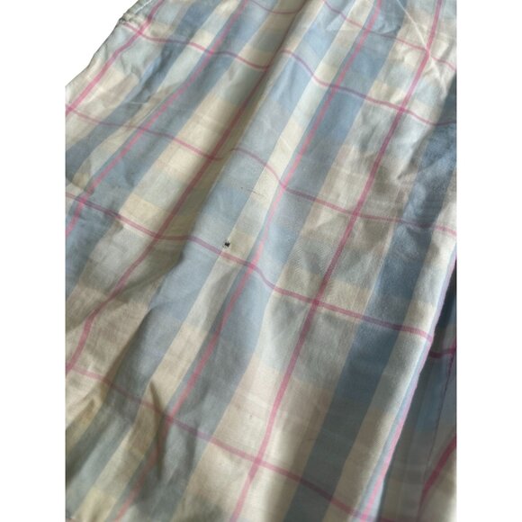 BOBBY JONES Blue Plaid Gold Pleated Shorts Size 34 - Picture 6 of 8